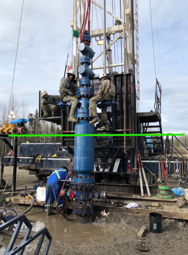 Below-grade wellhead at the 7GEN HZ KAKWA site